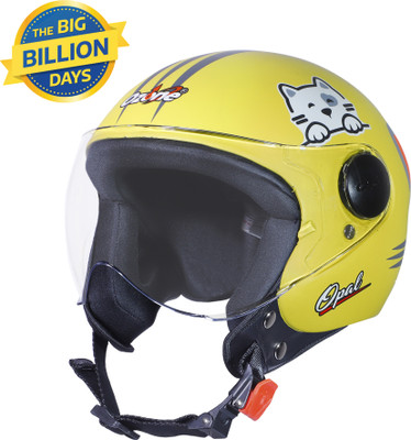 OZONE mix kitty_helmet_oznH22 Motorbike Helmet(Yellow)