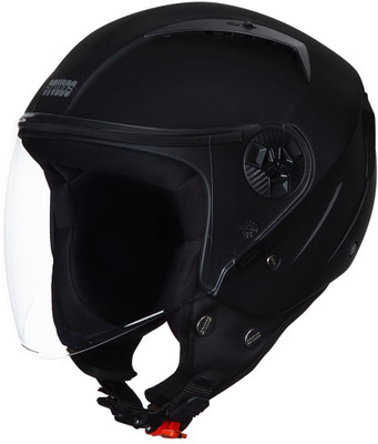 STUDDS Open Face Helmet Vogue Motorbike Helmet(Matt Black)