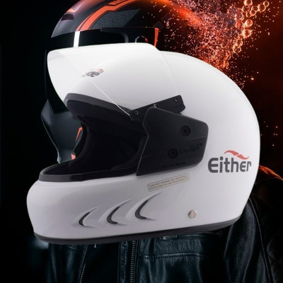 OZONE Full Face_Unique Design Helmet_Premium Class_@V@55 Motorbike Helmet(White)