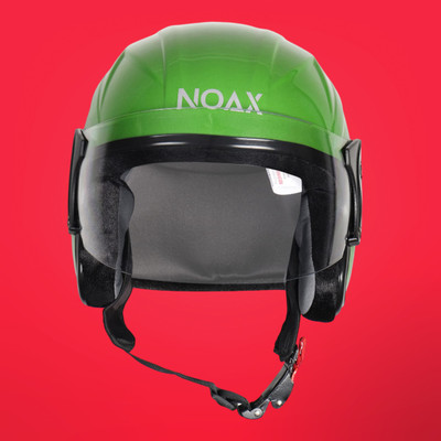 NOAX unisex open face helmet for safty683 Motorbike Helmet(Light Green)