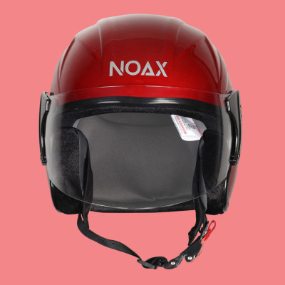 NOAX bike riding open face helmet5 Motorbike Helmet(Red)