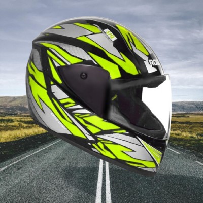 KIN Full Face Helmet_ISI certified_Light Green_H13 Motorbike Helmet(Light Green)