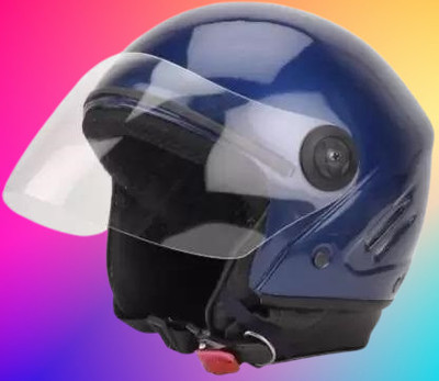 KIN Half Face Helmet_ISI certified_Blue14 Motorbike Helmet(Blue)