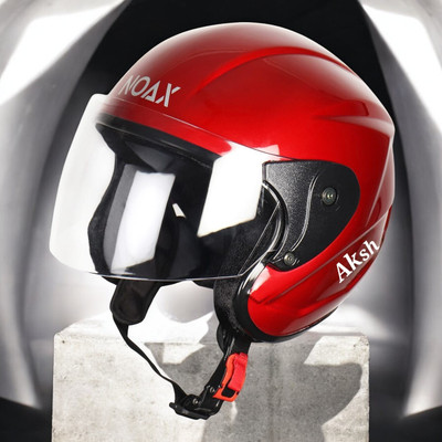 NOAX KING OF HELMET UNISEX OPEN FACE motorbike HELMET-104 Motorbike Helmet(Red)