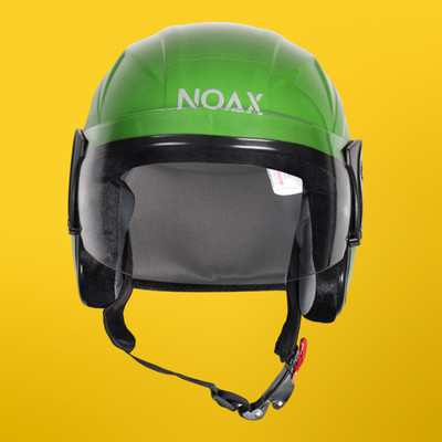 NOAX unisex open face helmet for safty670 Motorbike Helmet(Light Green)