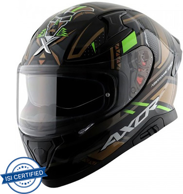 Axor Apex Tikki Motorbike Helmet(Black Gold)
