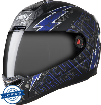Steelbird Air SBA-1 Free Live Motorbike Helmet(MAT BLACK BLUE)