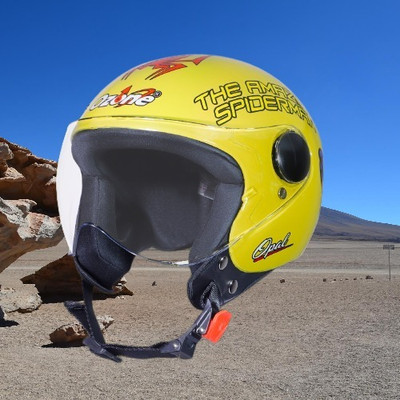 OZONE mix spidr_helmet_oznH48 Motorbike Helmet(Yellow)