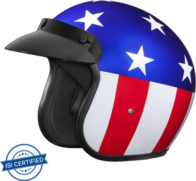 STUDDS Jetstar Classic D1 Motorbike Helmet(Captain America)