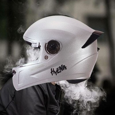 OZONE Full Face_Unique Design Helmet_Premium Class_@V@28 Motorbike Helmet(Silver)