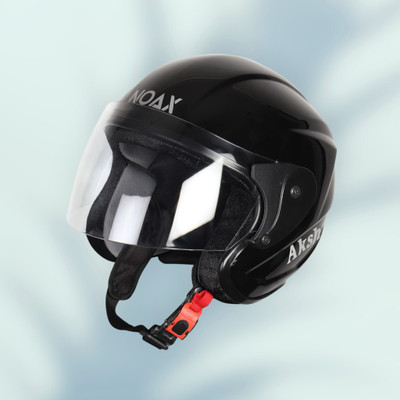 NOAX SAFETY HELMET FOR ONROAD RIDDING SOLID MATERIAL-TWO WHEELER(SLFK-AT-1583 Motorbike Helmet(Black)