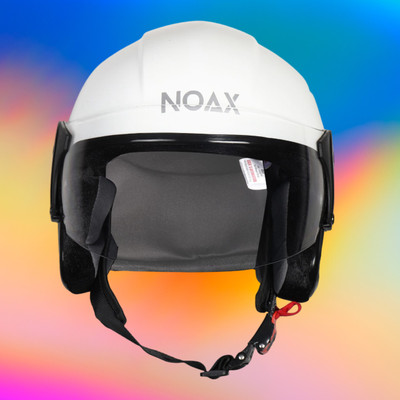 NOAX unisex open face helmet for safty12 Motorbike Helmet(White)