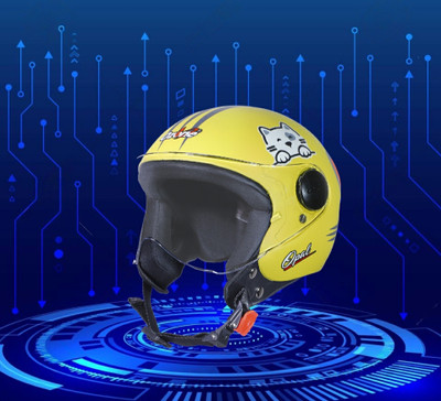 OZONE JSR_ HELMET_OPEN-FACE_SUPER QUALITY_AD@035 Motorbike Helmet(Yellow)