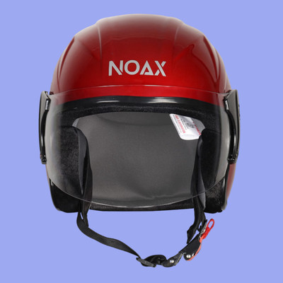 NOAX KING OF HELMET UNISEX OPEN FACE HELMET_129 Motorbike Helmet(Red)