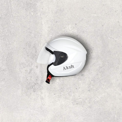NOAX SAFETY HELMET FOR ONROAD RIDDING SOLID MATERIAL-TWO WHEELER(SLFK-AT-1376 Motorbike Helmet(White)