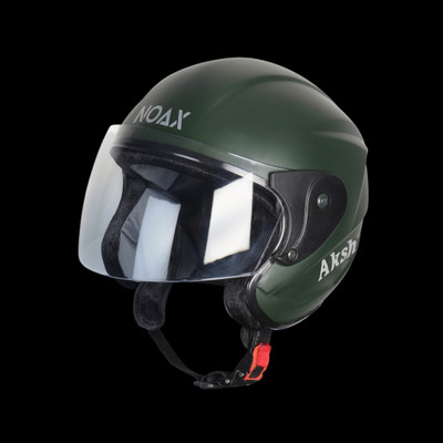 NOAX SAFETY HELMET FOR ONROAD RIDDING SOLID MATERIAL-TWO WHEELER(SLFK-AT-245 Motorbike Helmet(Dark Green)