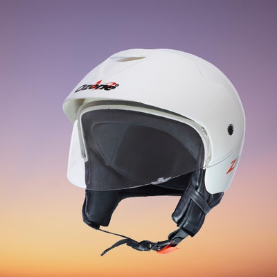 OZONE Zipp helmet_openface_largesize_Ozo0015 Motorbike Helmet(White)