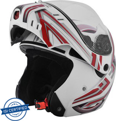 STUDDS Ninja 3G D1 Motorbike Helmet(White)