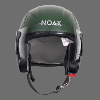 Font unisex open face helmet for safty109-AAA Motorbike Helmet(Green)