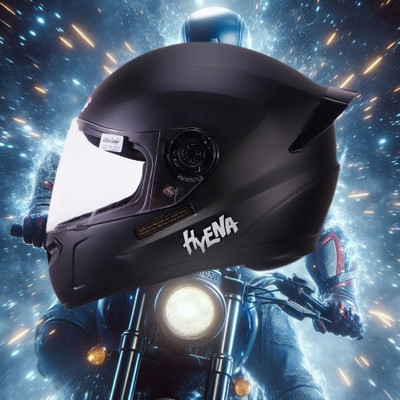 OZONE HyEnA_Super_Quality_Helmet_For Safety n Style_@LG@_0166 Motorbike Helmet(Black)