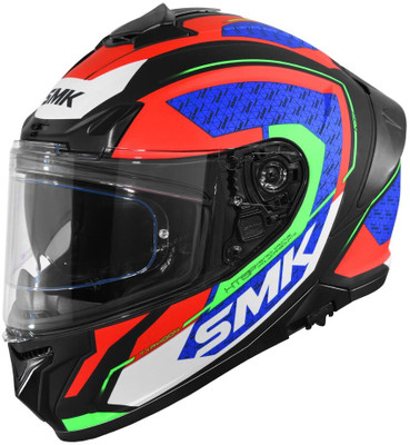 SMK Typhoon RD1 Motorbike Helmet(Matt Black and Red)