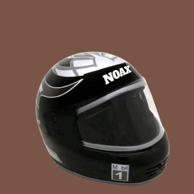 NOAX full face unisex helmet for safty42 Motorbike Helmet(Black)