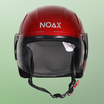 NOAX KING OF HELMET UNISEX OPEN FACE HELMET_39 Motorbike Helmet(Red)