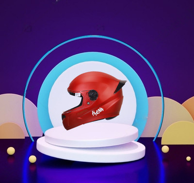 OZONE Premium Quality_Full Face Helmet_GV_$@13 Motorbike Helmet(Red)