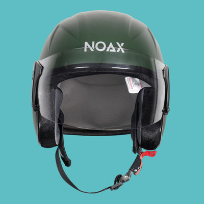 NOAX unisex open face helmet for safty113 Motorbike Helmet(Green)