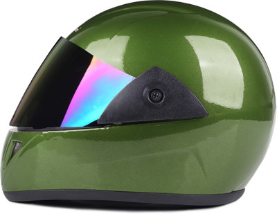 urban carrier Full Face Clear Visor Helmet, UV Scratch Resistance Helmet Motorbike Helmet Motorbike Helmet(Green)