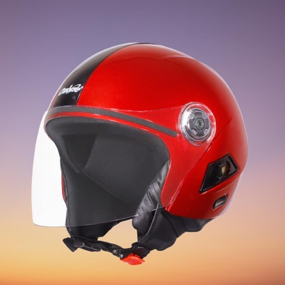 OZONE Zipp helmet_openface_largesize_Ozo0020 Motorbike Helmet(Red)