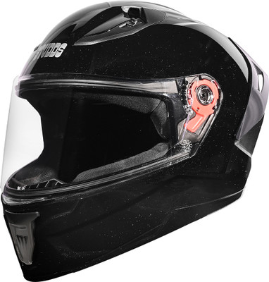 STUDDS Raider Super ISI Certified Full Face Helmet with Spoiler and Clear Visior Motorbike Helmet(Black)