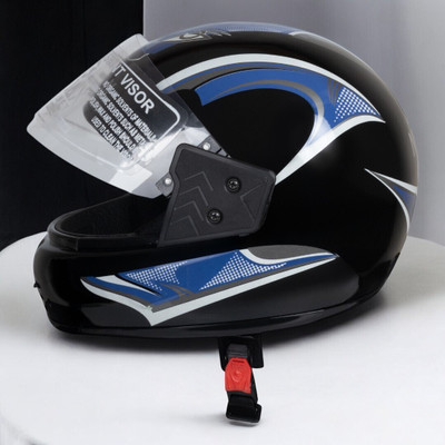 NOAX ISI MARKED KING OF HELMET UNISEX RIDDING HELMET TOP SELLING(DD-715 Motorbike Helmet(Blue)