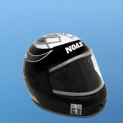 NOAX full face unisex helmet for safty49 Motorbike Helmet(Black)