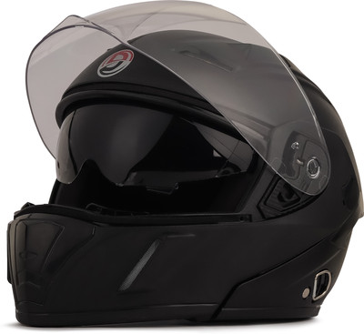 deletion Premium Flip UP Bike Helmet with Advanced Ventilation &Safety Features for Men Motorbike Helmet(Black)