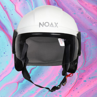 NOAX unisex open face helmet for safty64 Motorbike Helmet(White)