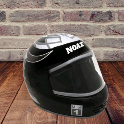 NOAX full face unisex helmet for safty9 Motorbike Helmet(Black)