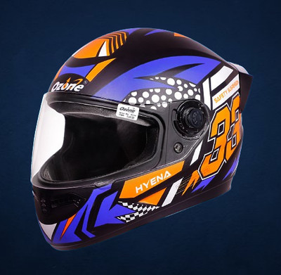 OZONE Full Face_Premium Helmet_Superior Quality_Unique Design_@v@G15 Motorbike Helmet(BLUE-BLACK)