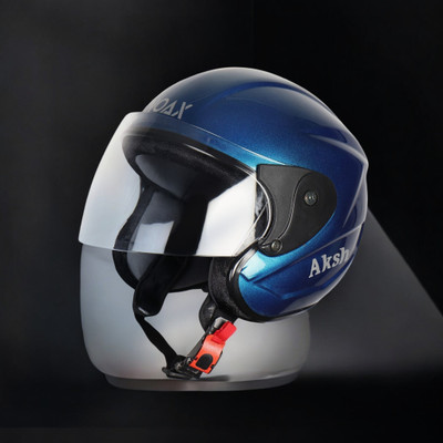NOAX SAFETY HELMET FOR ONROAD RIDDING SOLID MATERIAL-TWO WHEELER(SLFK-AT-1479 Motorbike Helmet(Blue)