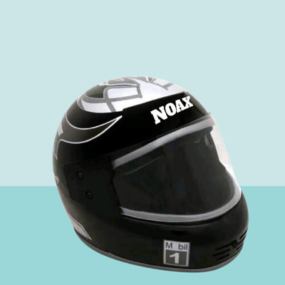 NOAX full face unisex helmet for safty15 Motorbike Helmet(Black)