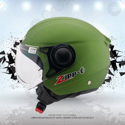 OZONE Superior Helmet_Open face_VG_21@A24 Motorbike Helmet(Green)