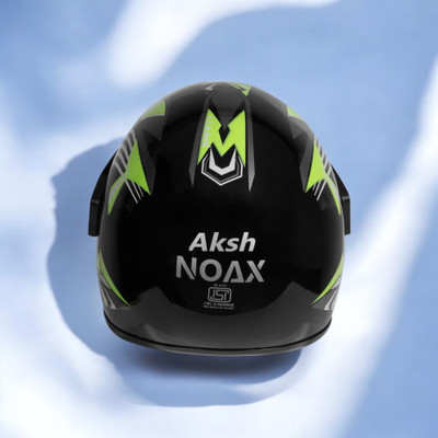 NOAX BRANDED ISI MARKED HELMET FOR UNISEX GENDER KEEP SAFE RIDING (SLFK-484 Motorbike Helmet(Green)