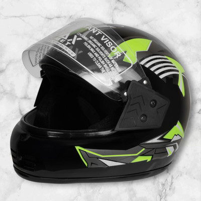 NOAX ISI marked helmet solid unisex helmet (fk217 Motorbike Helmet(Green)