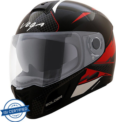 VEGA Ryker D/V Bolder Motorbike Helmet(Black, Red)