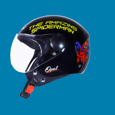 OZONE Premium Quality_Open Face_ Helmet_A1@$09 Motorbike Helmet(BLACK-RED-DESIGN)
