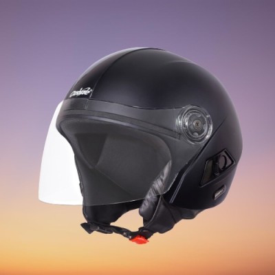 OZONE Zipp helmet_openface_largesize_Ozo0026 Motorbike Helmet(Black)