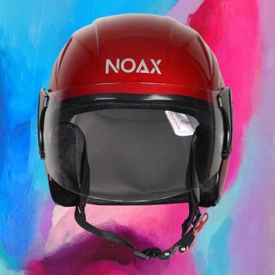 NOAX unisex open face helmet for safty21 Motorbike Helmet(Red)