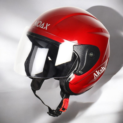 NOAX ISI MARKED KING OF HELMET UNISEX RIDDING HELMET TOP SELLING(DD-1897 Motorbike Helmet(Red)