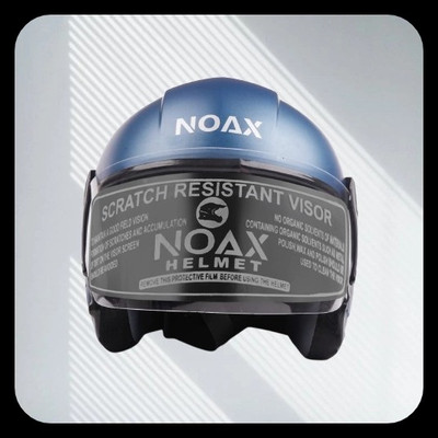 NOAX SOLID BRANDED & ISI MARKED HELMET FOR UNISEX SAFE RIDE(SLFK-40 Motorsports Helmet(Blue)