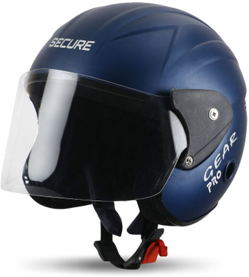 SECURE Open Face Safe Riding Motorbike Scooty Helmet For Men Women Girls Boys Motorbike Helmet(Matt Blue)